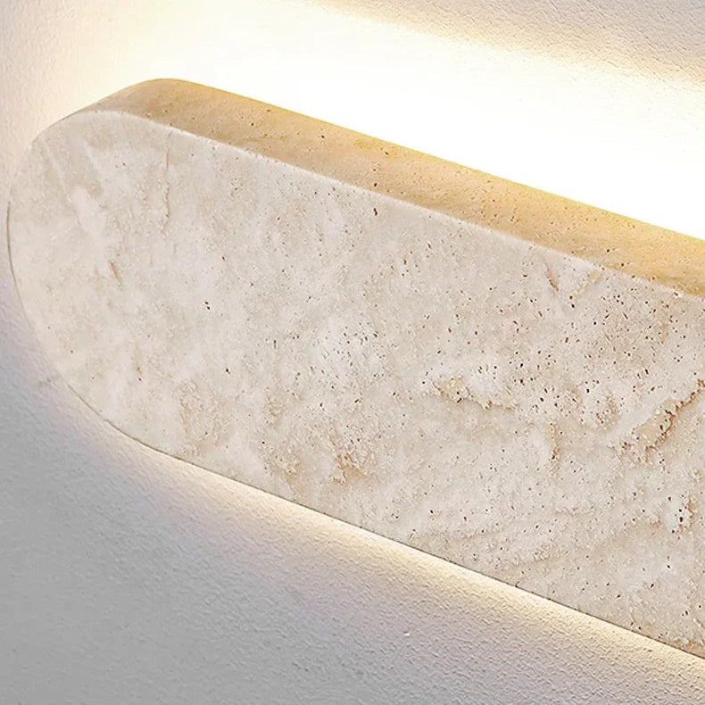 Sile Oblong Travertine Outdoor Wall Light | Celestre