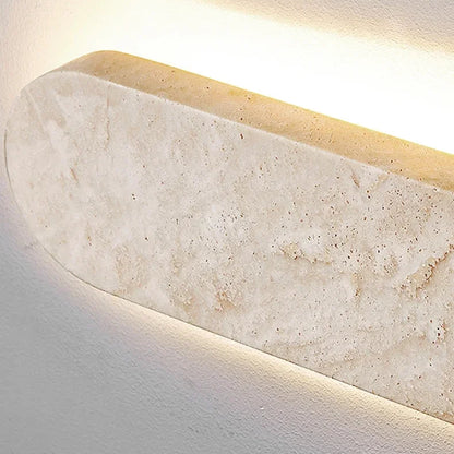 Sile Oblong Travertine Outdoor Wall Light | Celestre