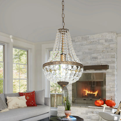 Duno Crystal Basket Chandelier | Celestre