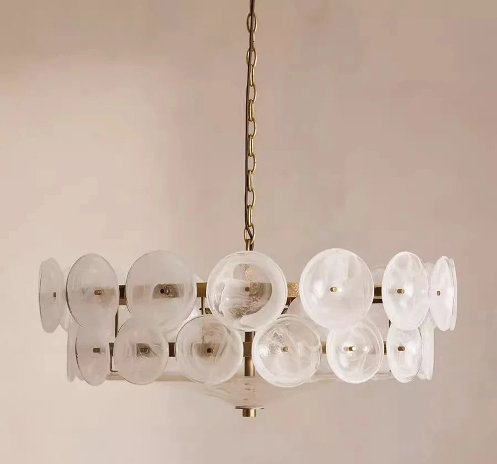 Evian Mid Century Glass Chandelier | Celestre