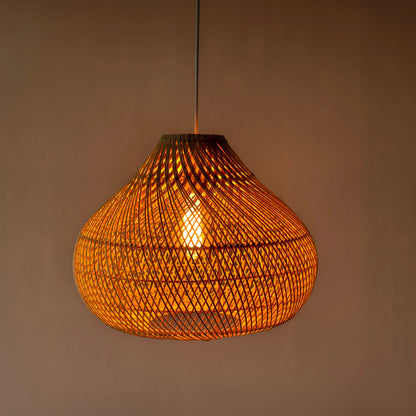 Ivor Wabi-sabi Rattan Pendant Light Beige 60 cm x 38 cm | Celestre
