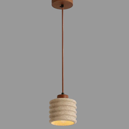Elara Travertine Beehive Pendant Light | Celestre