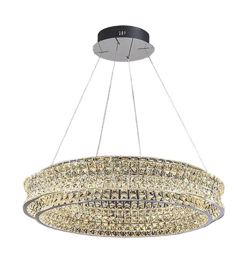 Dril Crystal Prism Ring Chandelier | Celestre