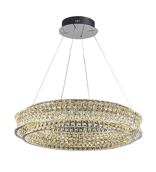 Dril Crystal Prism Ring Chandelier | Celestre