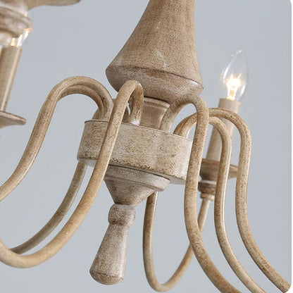 Luvo Wood Spindle Chandelier | Celestre