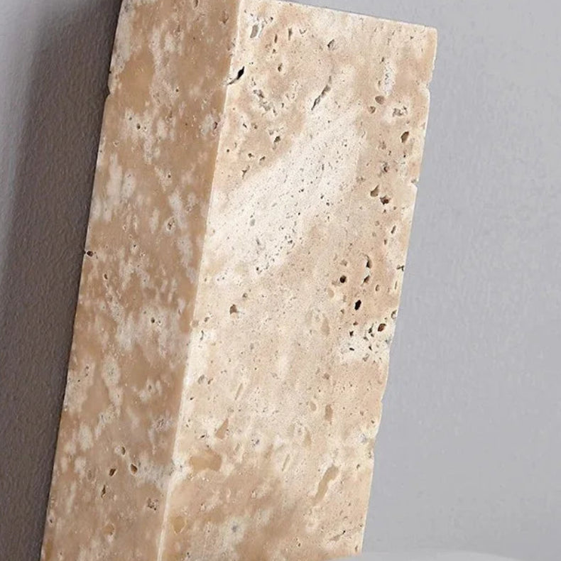 Arova Linear Travertine Orb Wall light | Celestre