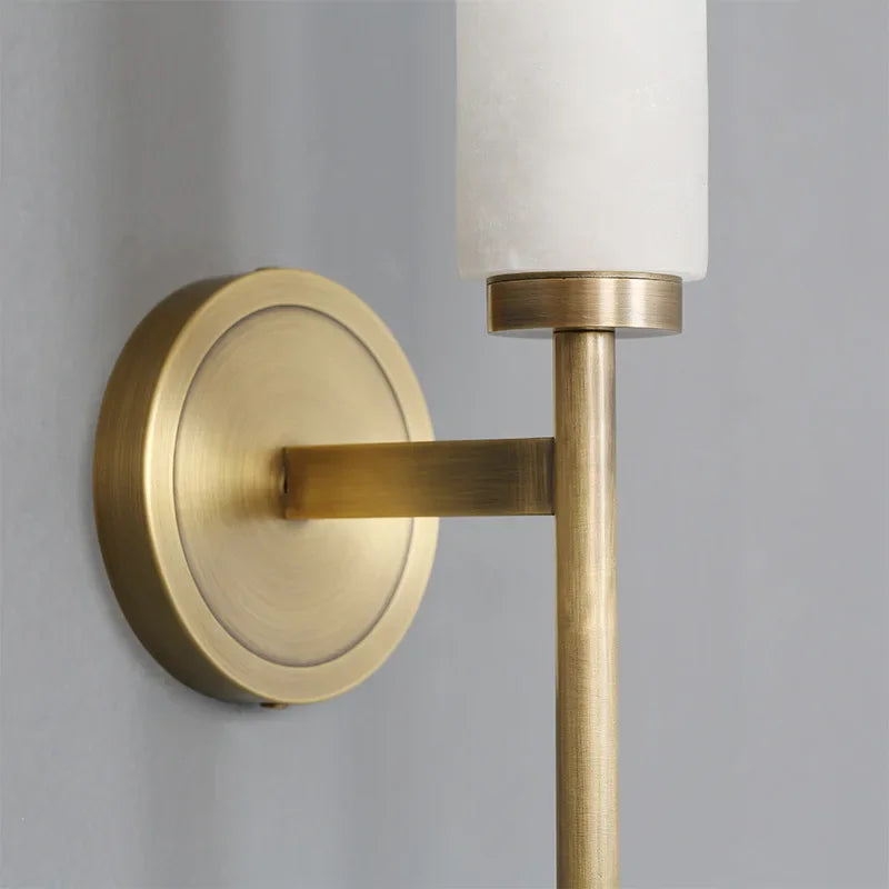 Arlo Alabaster Cylindrical Wall Sconce | Celestre