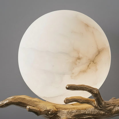 Rila Outdoor Marble Moon Wall Light | Celestre