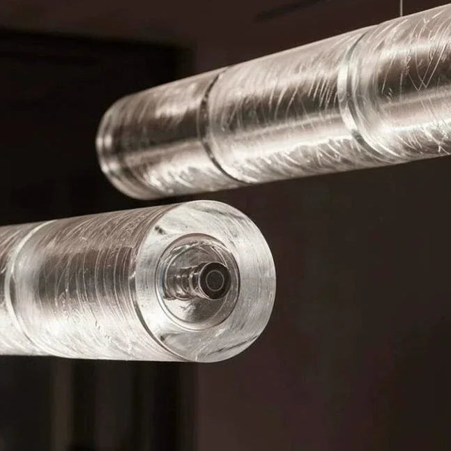 Lyra Linear Flute Glass Chandelier | Celestre