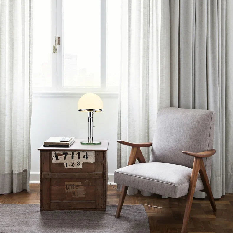 Mela Bauhaus Style Opal Glass Table Lamp | Celestre