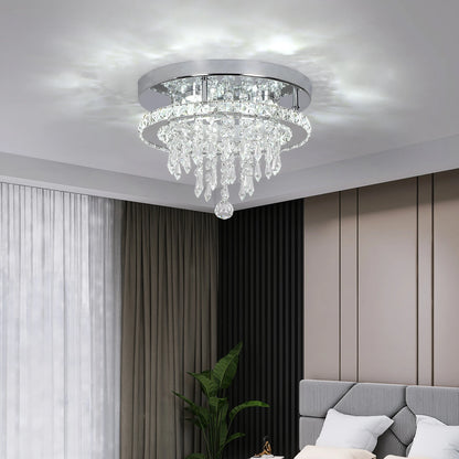 Tori Round Crystal Ceiling Light | Celestre