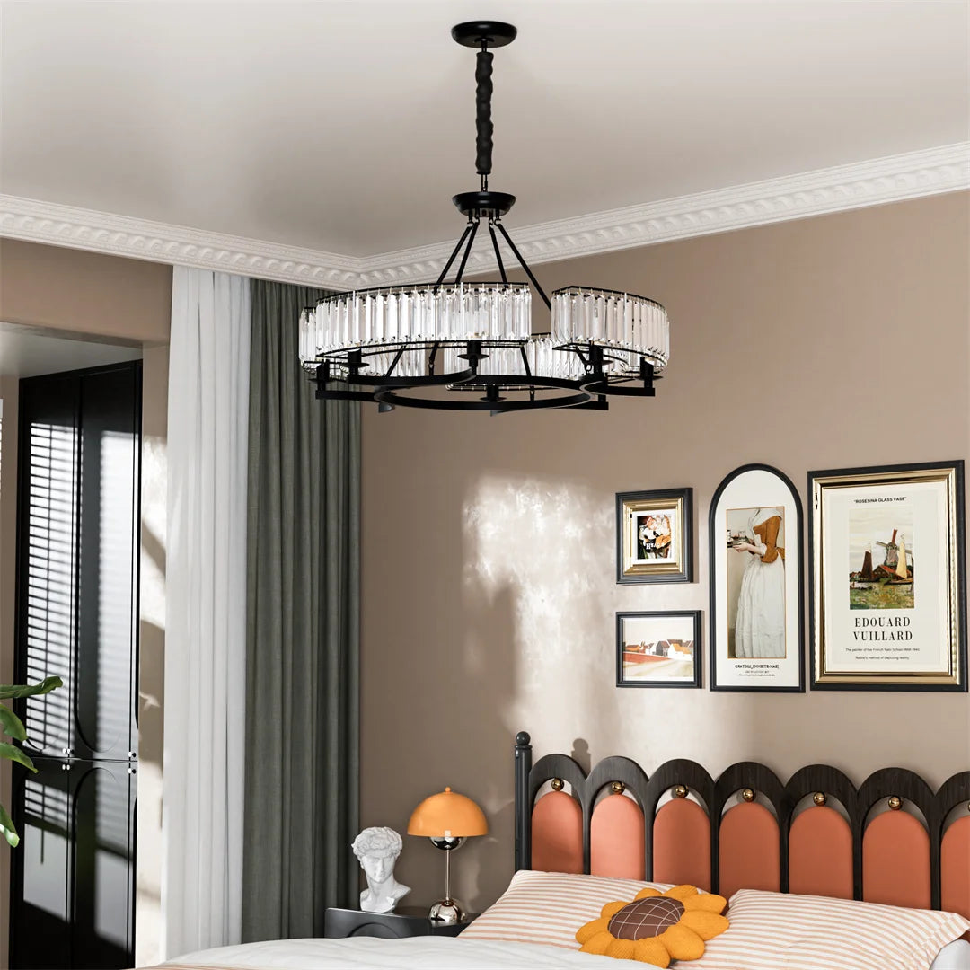 Beor Tiered Crystal Round Chandelier | Celestre