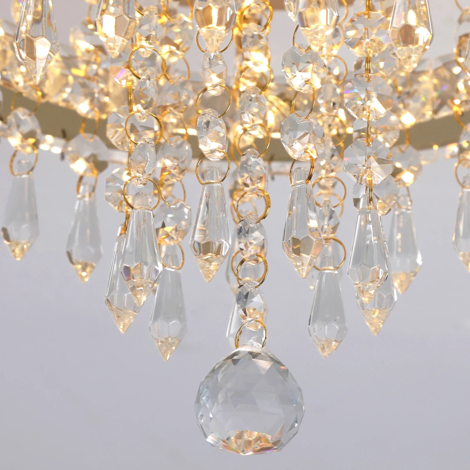 Tori Round Crystal Ceiling Light | Celestre