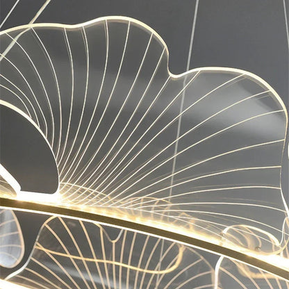 Cavo Ginkgo Leaf Round Chandelier | Celestre