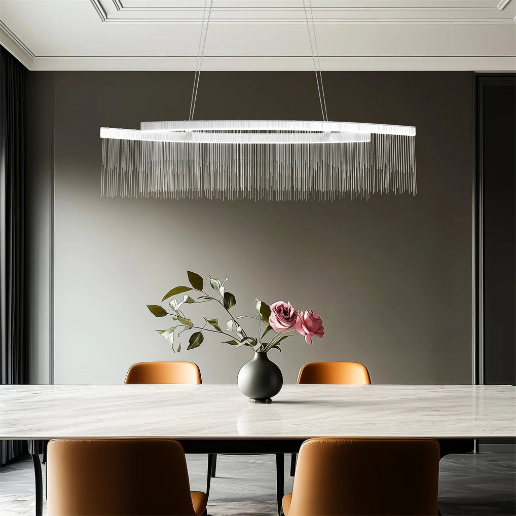 Jora Linear Fringe Chandelier | Celestre