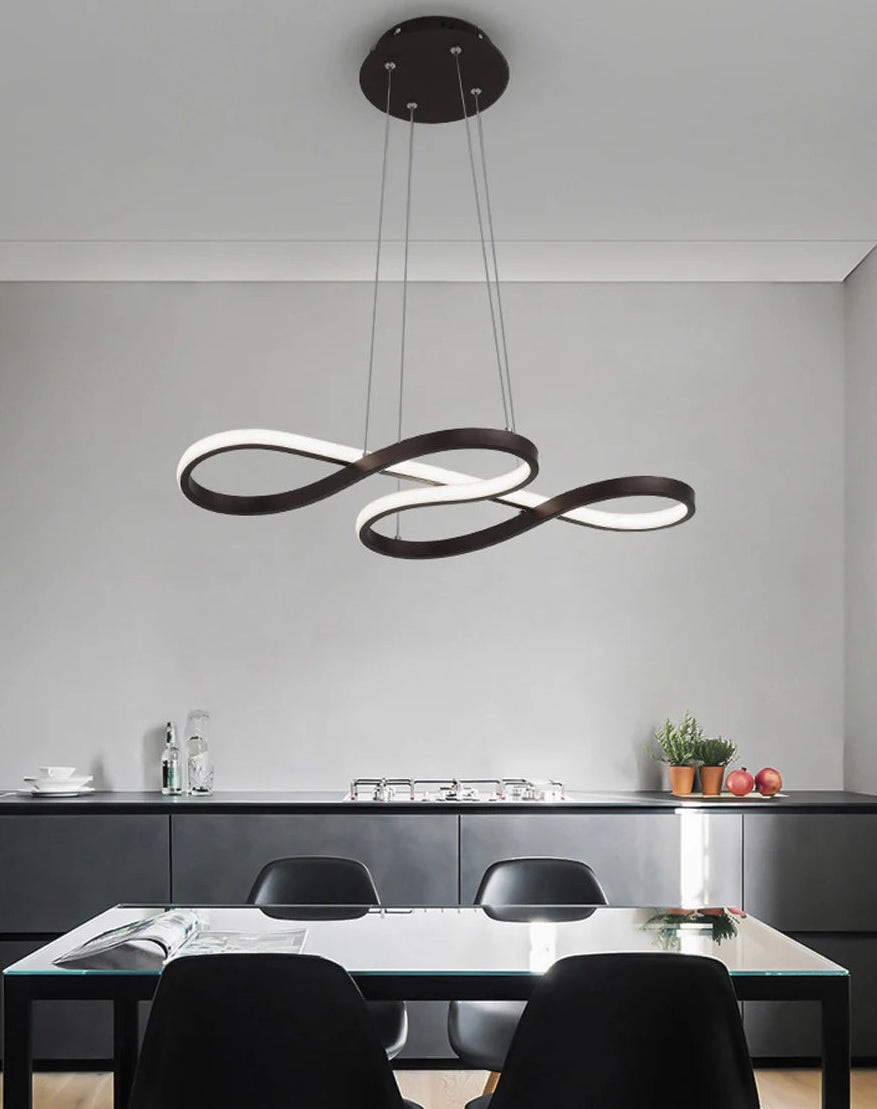 Sovi Modern Acrylic Chandelier Black 75 cm RC Dimmable | Celestre