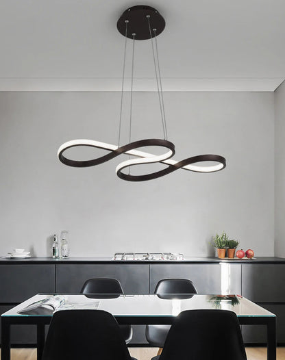 Sovi Modern Acrylic Chandelier Black 75 cm RC Dimmable | Celestre