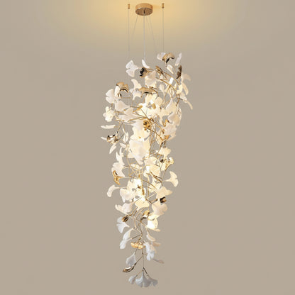 Talo Ceramic Leaf Waterfall Chandelier D 60 cm | Celestre