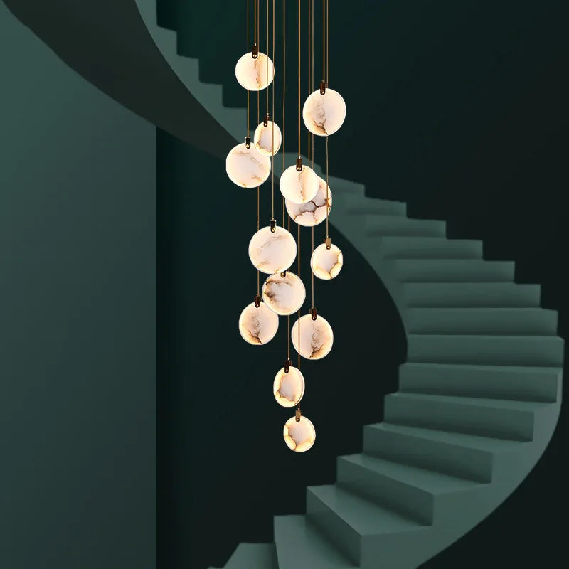 Lenzi Spanish Alabaster Disc Chandelier | Celestre
