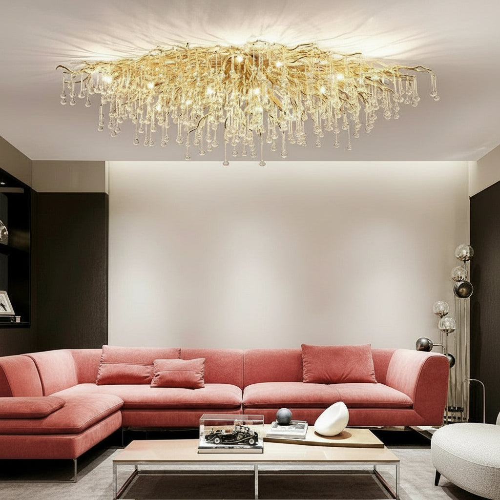 Savo Crystal Branch Round Chandelier D 80 cm | Celestre