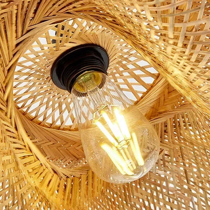 Sorel Bamboo Wicker Chandelier | Celestre