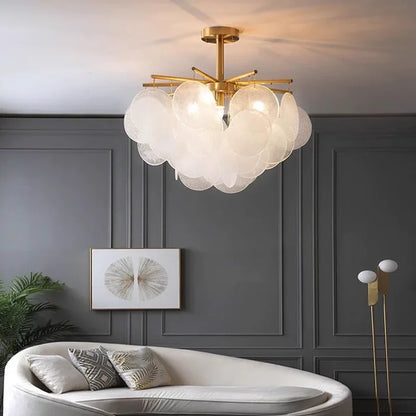 Orsa Retro Round Glass Chandelier Dia 80 cm Translucent glass | Celestre