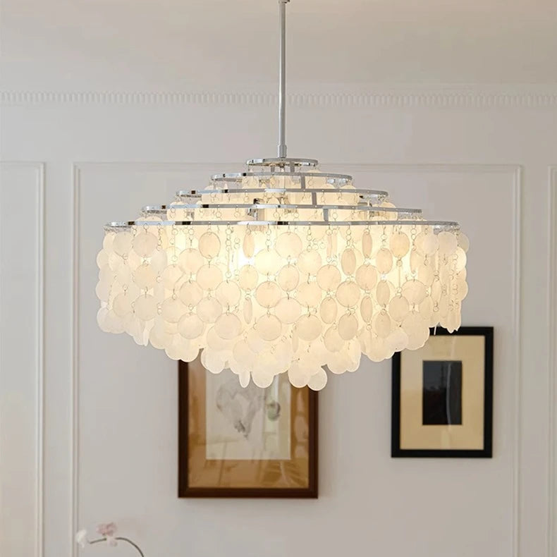 Evell Round Shell Chandelier Five Layers-D70cm | Celestre