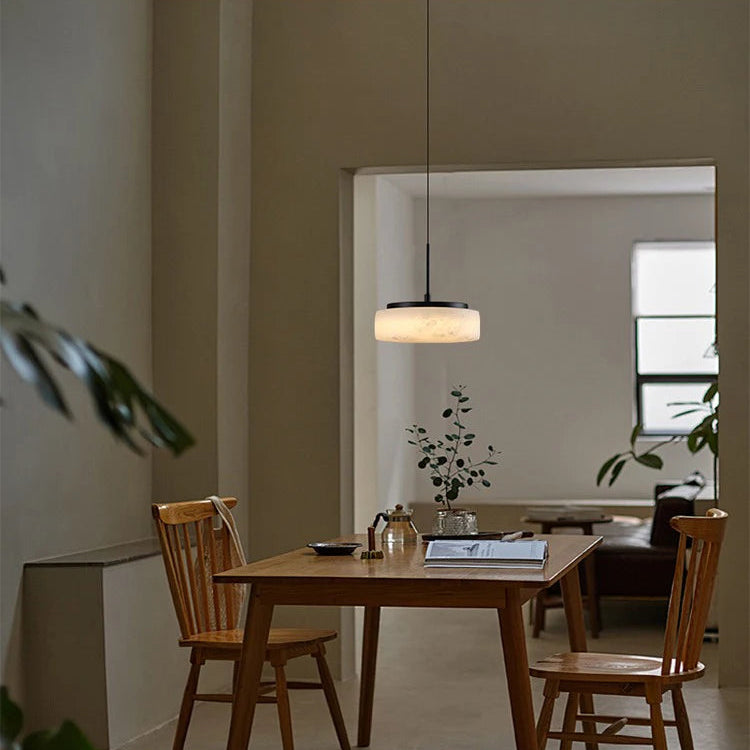Toro Round Alabaster Pendant Light | Celestre