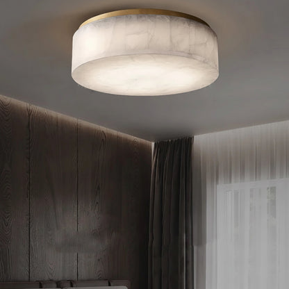 Bava Alabaster Drum Ceiling Light | Celestre