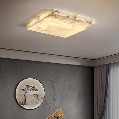 Ollen Cuboid Alabaster Ceiling Light W 30 cm | Celestre