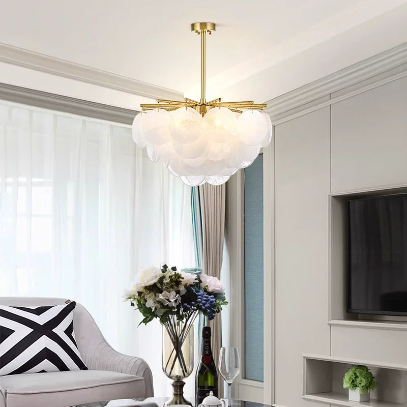 Orsa Retro Round Glass Chandelier Dia 50 cm Translucent glass | Celestre