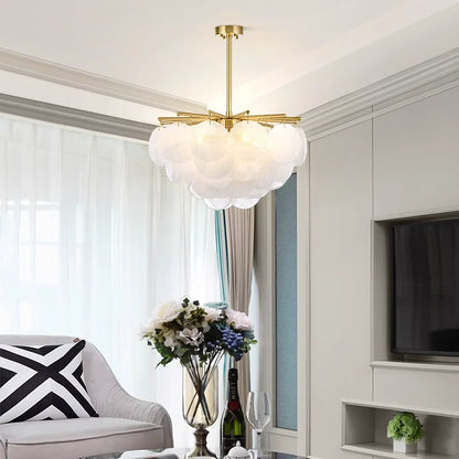 Orsa Retro Round Glass Chandelier Dia 50 cm Translucent glass | Celestre