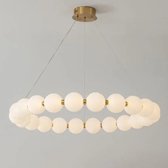 Hera Pearl Necklace Ring Chandelier D 102 cm | Celestre