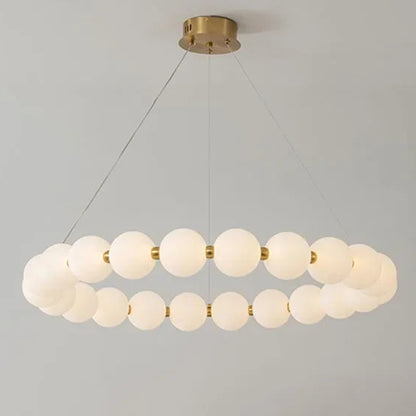 Hera Pearl Necklace Ring Chandelier D 102 cm | Celestre
