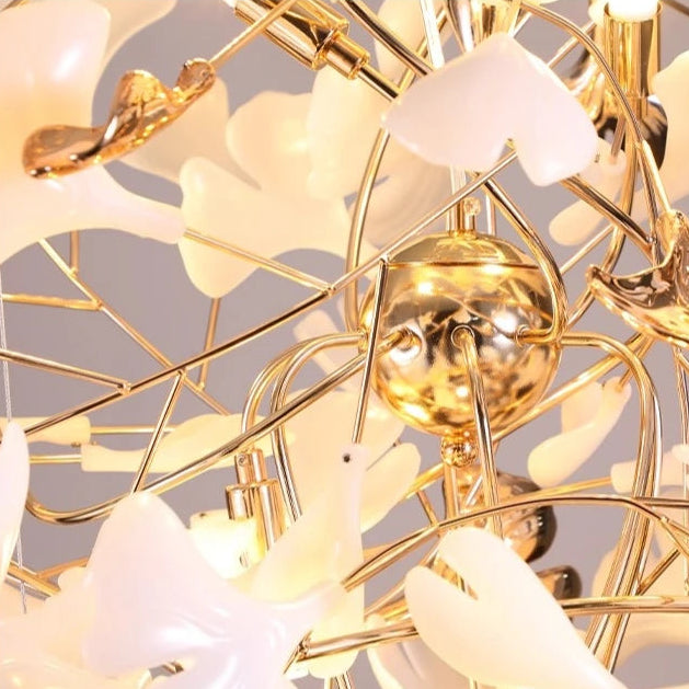 Octa Ginkgo Ceramic Petal Chandelier | Celestre
