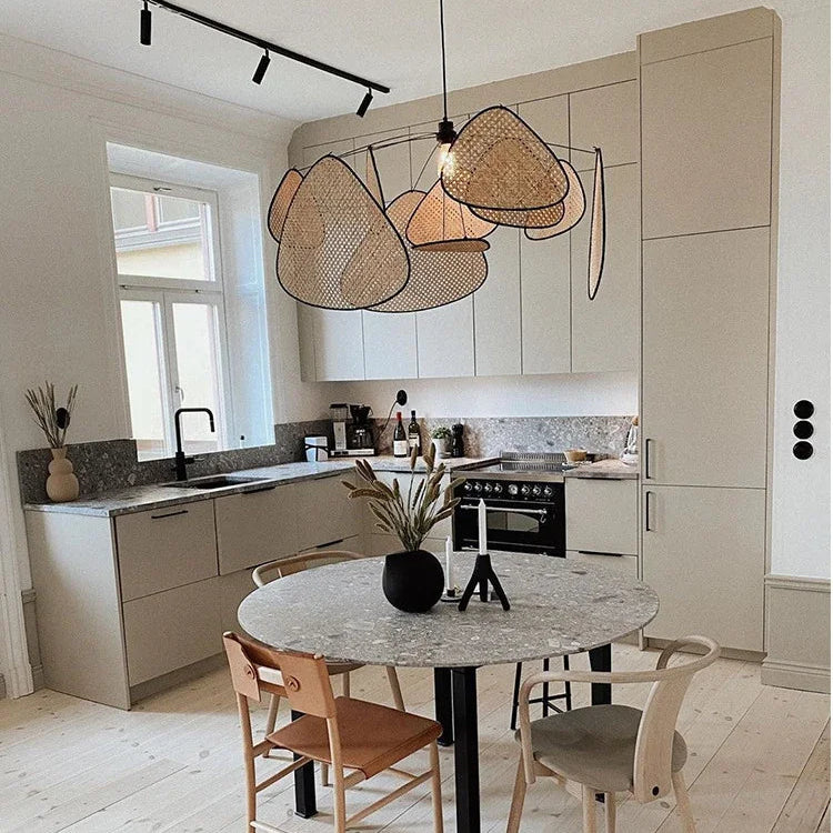 Vexe Screen Cannage Rattan Chandelier D 80 cm | Celestre