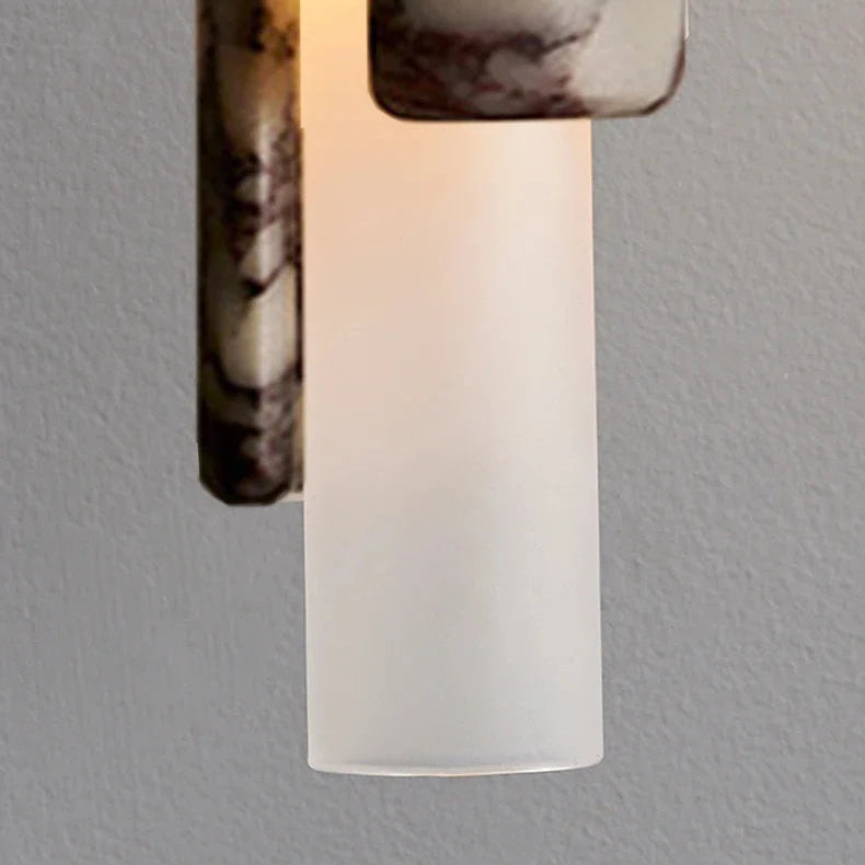 Glem Cylindrical Long Marble Pendant Light | Celestre