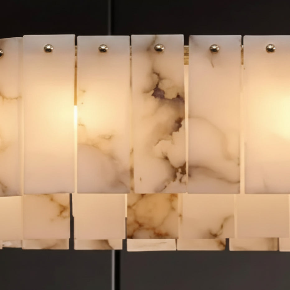 Nolix Linear Alabaster Slab Chandelier | Celestre
