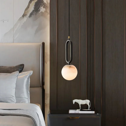 Zella Alabaster Orb Pendant Light | Celestre