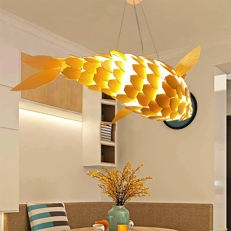 Airi Wooden Fish Pendant Light L 100 cm | Celestre