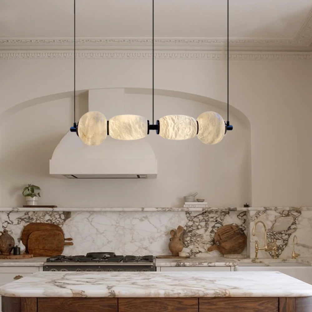 Zilo Linear Alabaster Chandelier 4 Lights | Celestre