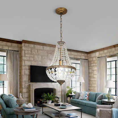Duno Crystal Basket Chandelier | Celestre