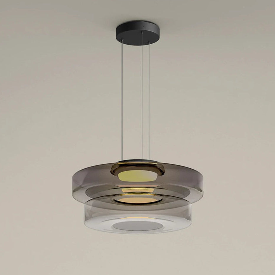 Irva Italian Glass Pendant light Smoke Gray | Celestre