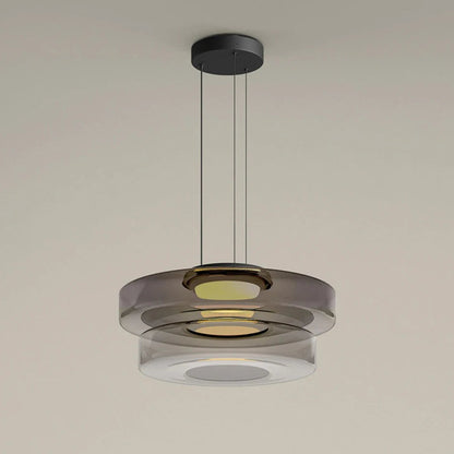 Irva Italian Glass Pendant light Smoke Gray | Celestre