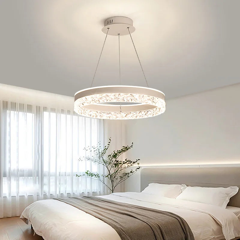 Xeno Ring Halo Led Chandelier White | Celestre
