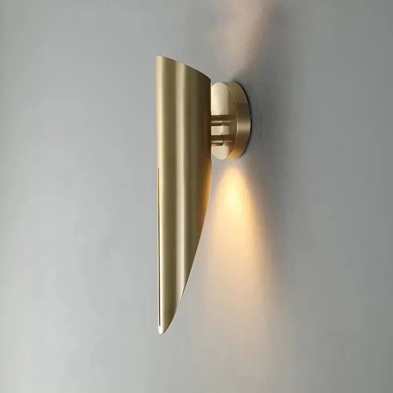 Emri Slit Cut Long Wall Light Gold | Celestre