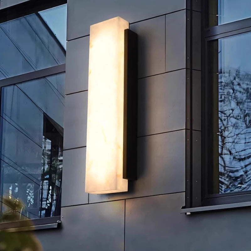 Luvi Resin Outdoor Rectangular Wall Light H 80 cm | Celestre