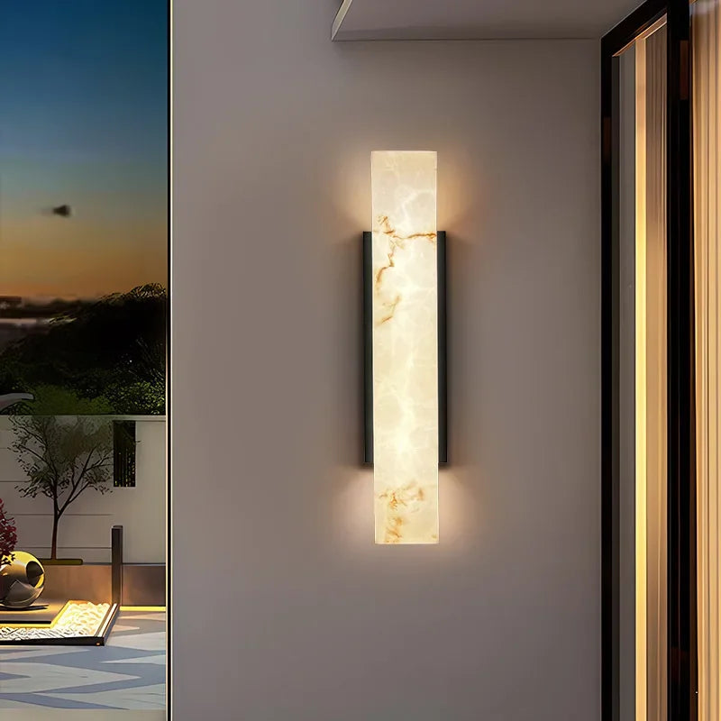 Luvi Resin Outdoor Rectangular Wall Light H 60 cm | Celestre