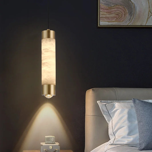 Anis Alabaster Tube Pendant Light | Celestre