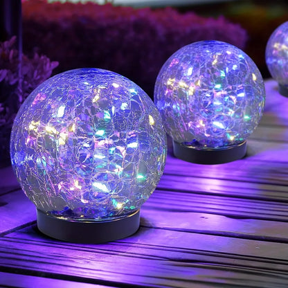 Cuve Crackle Globe Bollard Light | Celestre